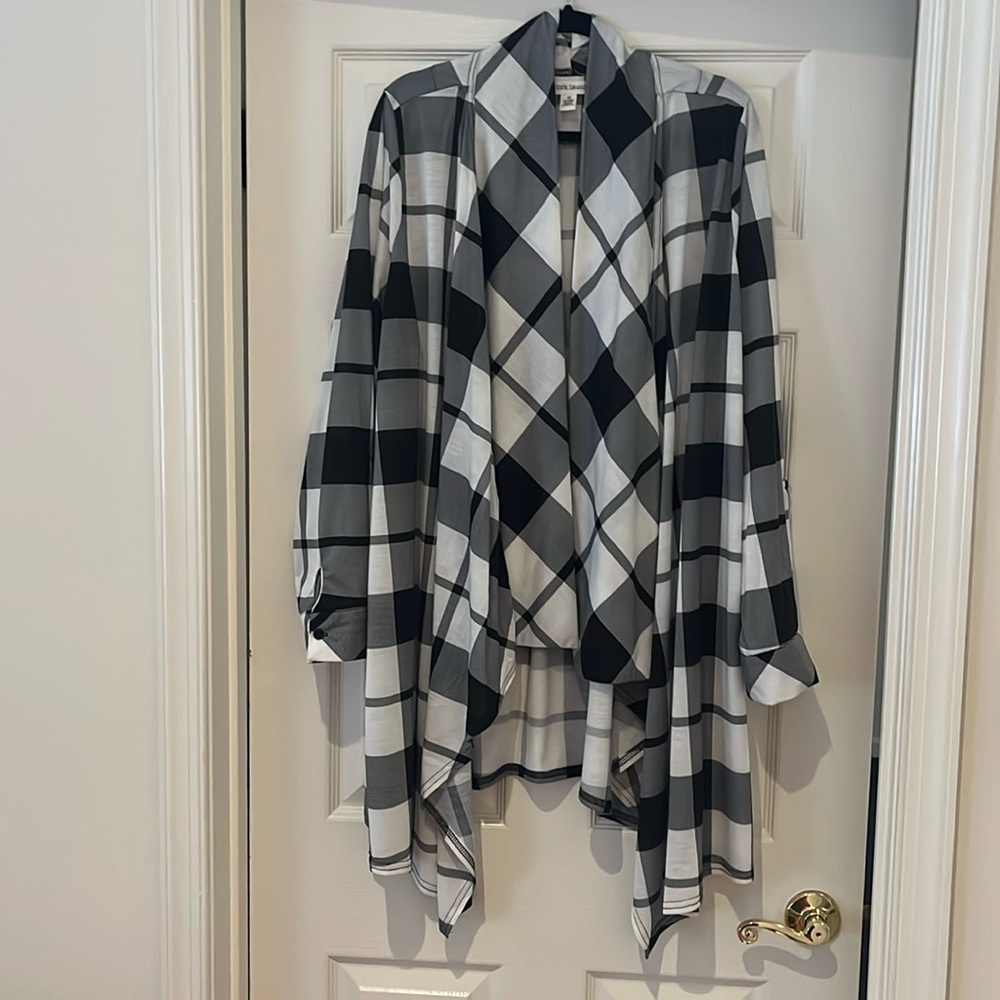 New York Laundry, Plaid, Open Sweater/Jacket. Size 3 X